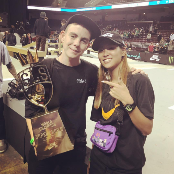 ロサンゼルスで行われた世界最高峰のスケートボードコンテスト「Street League Skateboarding Super Crown」にて西村碧莉が4位！